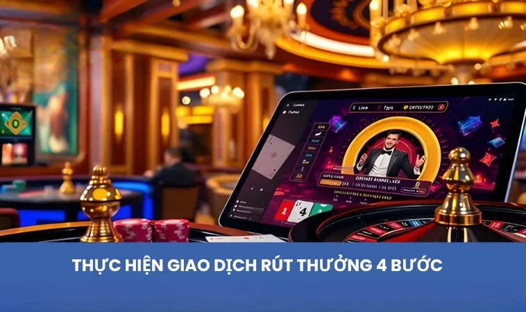 Thực hiện giao dịch rút thưởng 4 bước